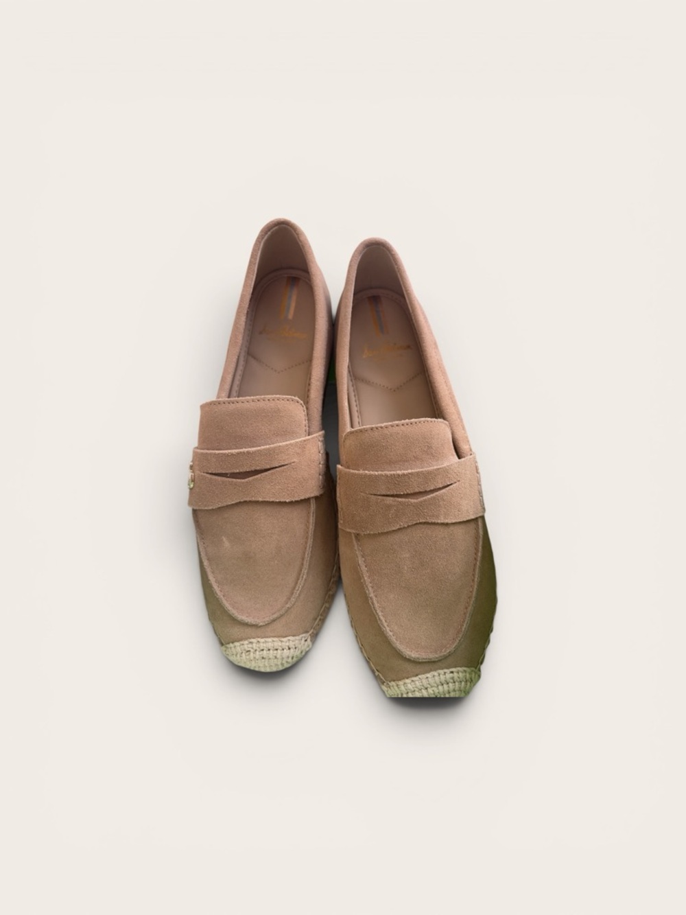 Sam Edelman Taupe Suede Espadrille Penny Loafers 7 or 7.5 - Picture 5 of 7
